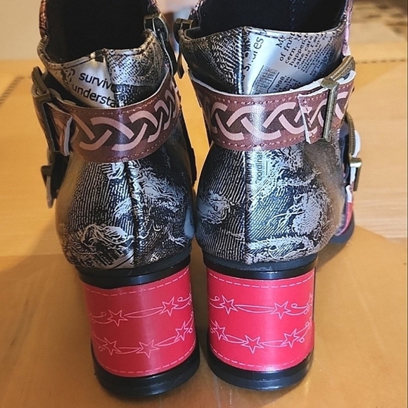 Stylish Faux Leather Ankle Boots Size 6.5 NWOT - Picture 6 of 9